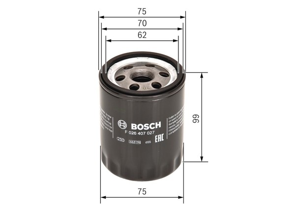 Bosch ÖLfilter Passend FüR Mitsubishi Colt 6 Smart Forfour-image