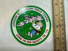 Vintage 1973 Snoopy - Skylab 2 - LBJ Space Center Sticker