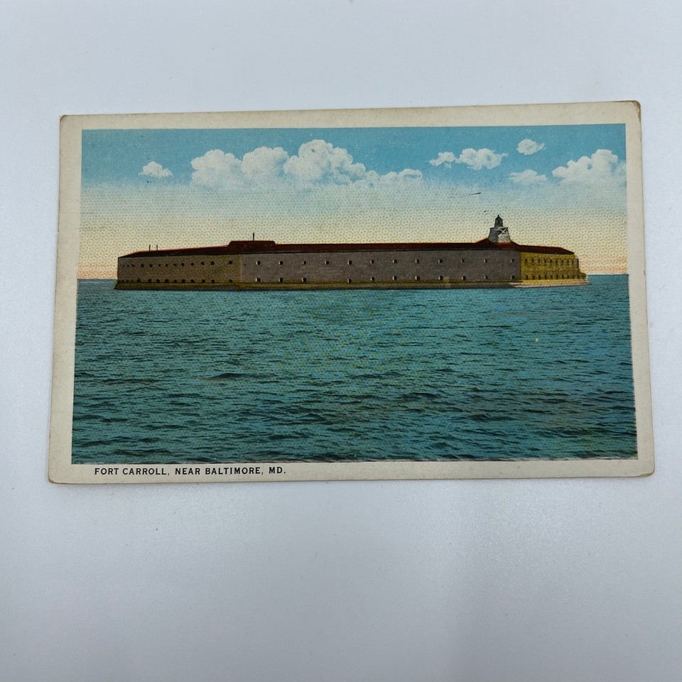 VTG Postcard WWI Era Birds Eye View Fort Carroll Near Baltimore ...