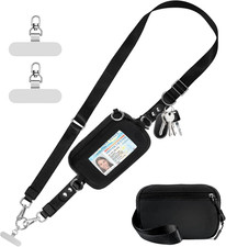 Clip and Go Strap for Phone with Wallet Crossbody Phone Lanyard Adjustable