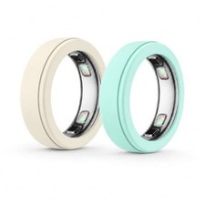 2 Pack Ring Cover for Oura Ring 5, Anti-Scratch S-Size 6-10 Beige Light Green