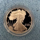 1992 P American  Silver Eagle Proof With Box And COA