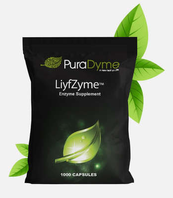 PuraDyme LiyfZyme Plant-Based Digestive Enzyme, Digestive Health Support 1000cap