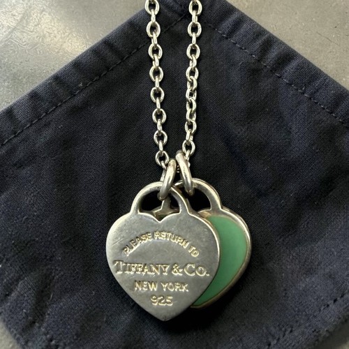 Tiffany & Co. - Return to Tiffany Double Hearts Pendant & 16in Chain -925 Silver