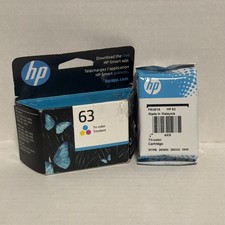 HP 63 Tri-Color Ink Cartridge Genuine New Sealed EXP 03/2027 Open Box