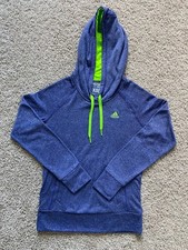 Adidas Youth Medium Blue  Green Hoodie Sweatshirt Size XS