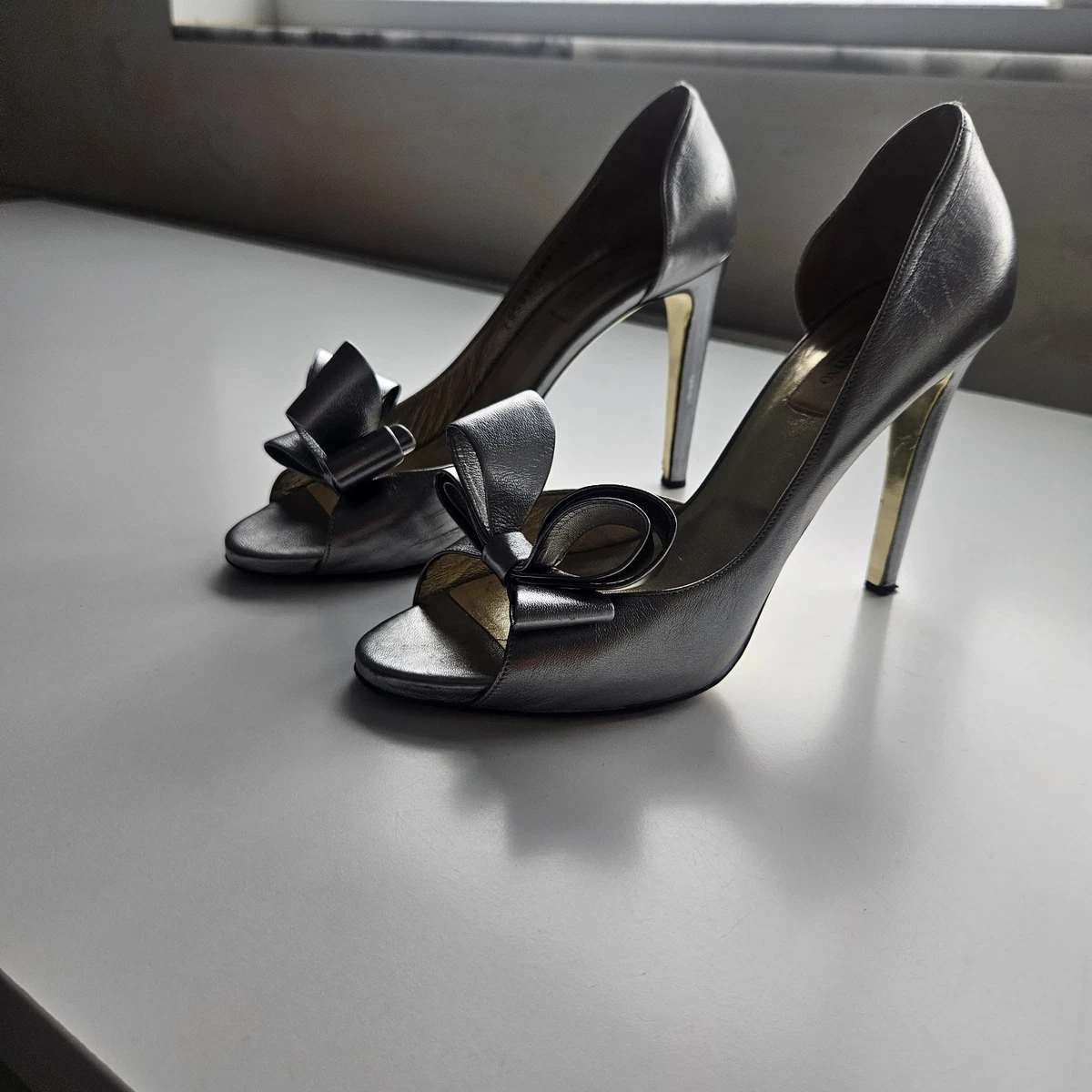 Sandales à Talon Valentino Rockstud City 90 - Argent, Taille EU 40.5 (Neuves, Avec Boîte)