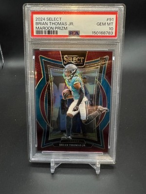 BRIAN THOMAS JR. 2024 SELECT CONCOURSE ROOKIE  Maroon 001 149 #91 PSA 10