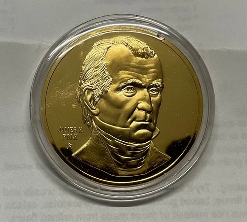 1973 FM STERLING SILVER 41 GRAM PROOF PRESIDENTIAL COIN = 1.2 OZ ASW = POLK