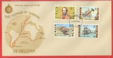 St Helena Topic Voyage of DARWIN Ship Bird FDC Cover 1982