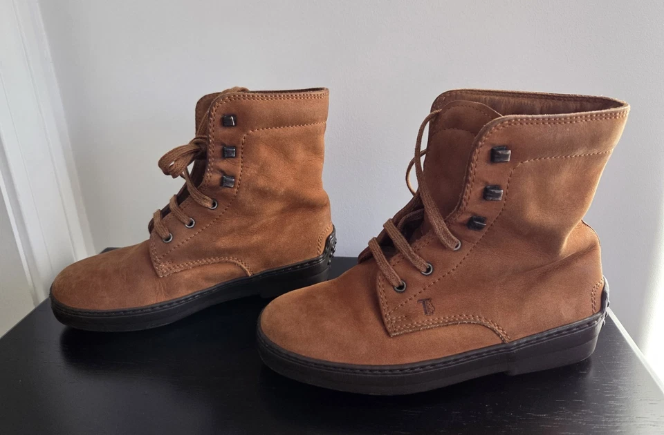 JP Tods Junior Lace Up Ankle Brown Suede Hiking Snow Boots Size EURO 31 / US 13  - image 3 of 4