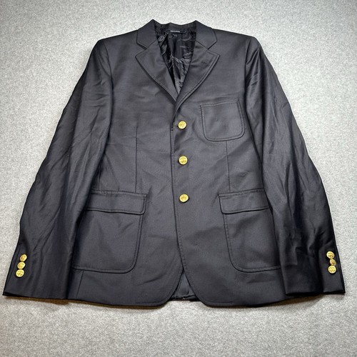 Brooks Brothers Golden Fleece Boys Size 18 Navy Loro Piana Wool Blazer Uniform