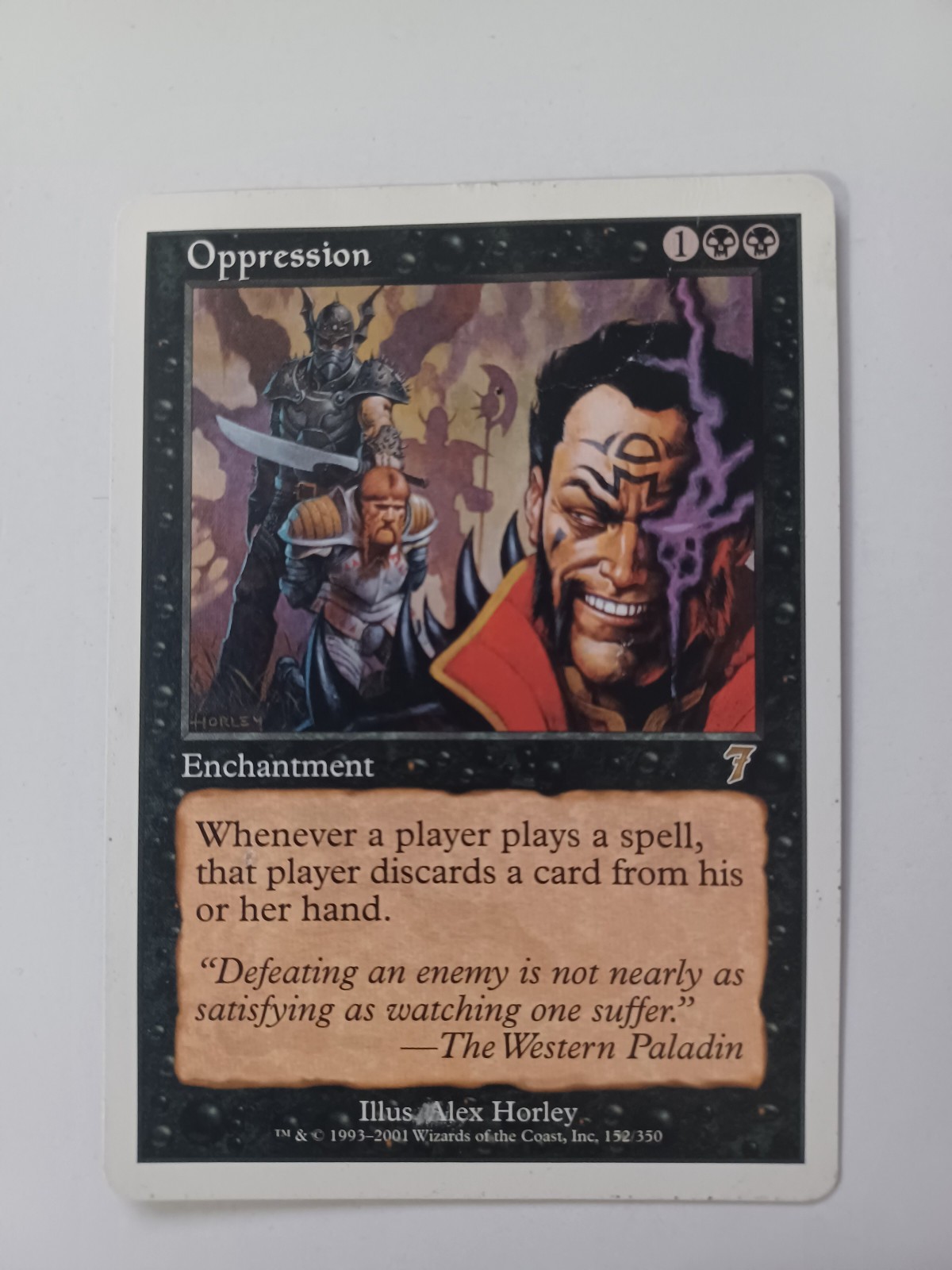 Oppression Magic The Gathering 7th Edition #152 Rare MTG TCG CCG