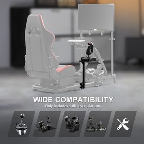Marada Racing Flight Gear Shift Platform Fit Round Tube Racing Sim Cockpit