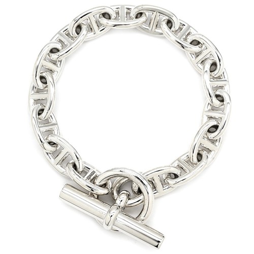 HERMES bracelet Chene Dunkle MM Silver925 Silver 16 links Sterling Silver