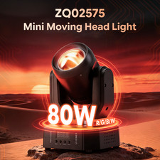 UKING 80W Mini LED Moving Head Stage Lighting RGBW Beam DJ Disco Club Light DMX