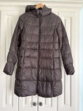 UNIQLO Ultra Light Long Puffer Coat Feathers Down Packable Luxe Outerwear S