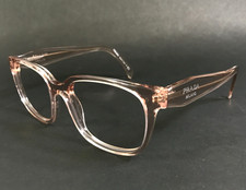 Prada Eyeglasses Frame VPR17Z 15J-1O1 Transparent Pink Square Full Rim 54-18-140