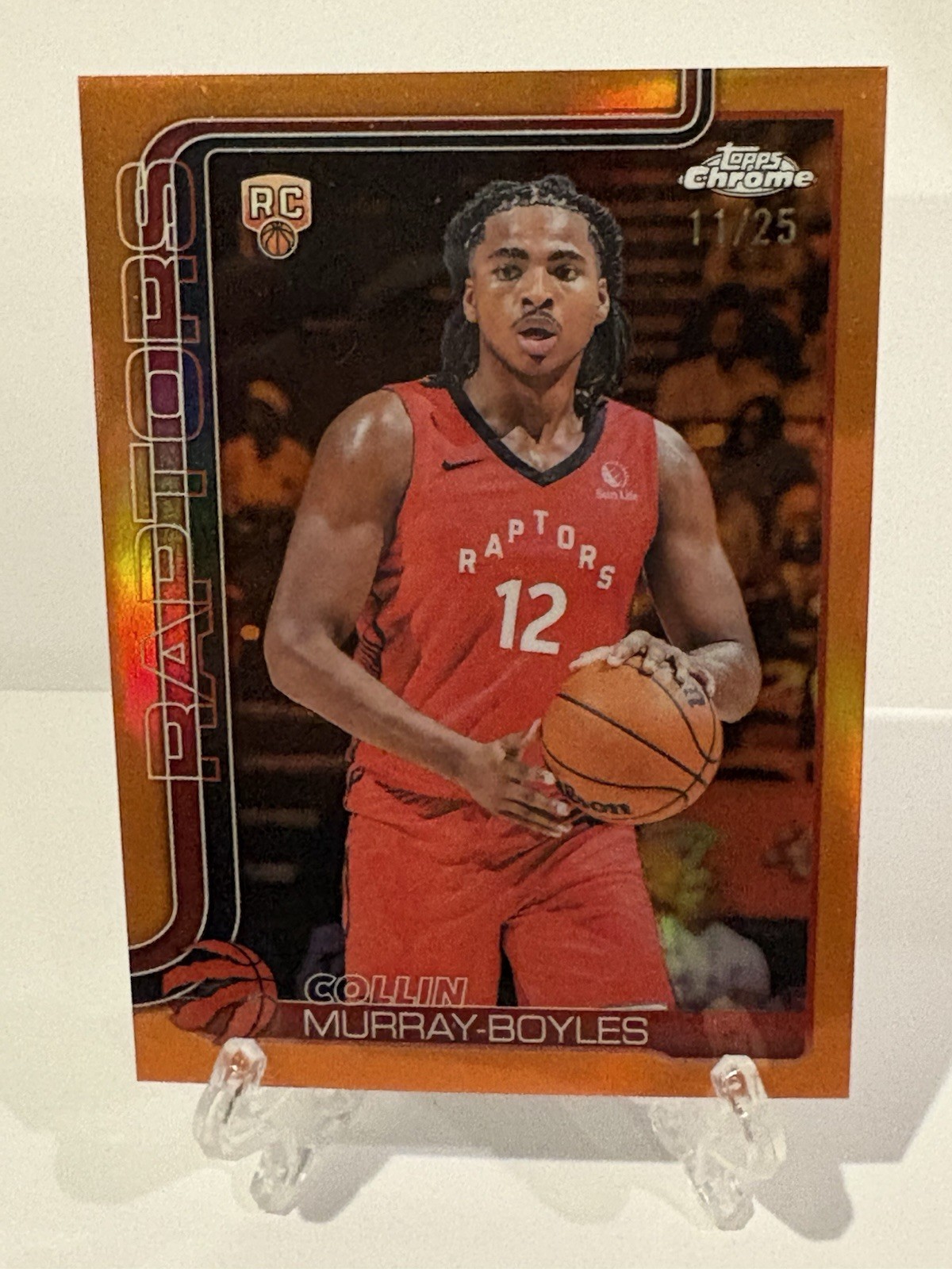 2025-26 Topps Chrome #259 Collin Murray-Boyles True Orange Refractor /25 RC