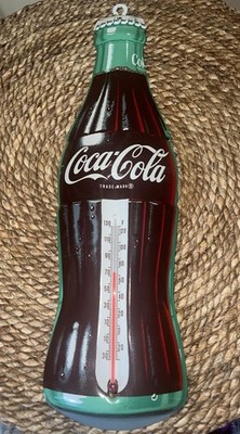 Vintage COCA-COLA Thermometer Coke TCA Tru Temp Made in USA Tin 16  Bottle