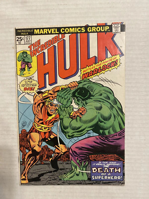 Key! Incredible Hulk #177 Marvel 1974 Death of Adam Warlock Hulk