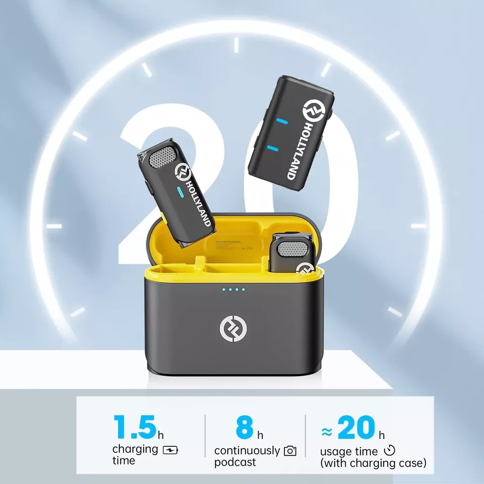 Hollyland Lark M1 Wireless Lavalier Microphone, 2.4GHz Noise Cancellation, 656ft - Image 4 of 4