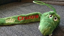 Cracow Poland Plush Bookmark Doll Toy Alligator Crocodile Crown Stamp Book Mark