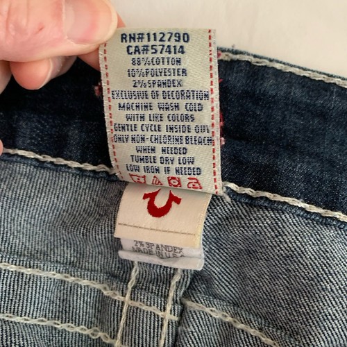 Jeans donna True Religion dritto taglia 29 blu cuciture interne 32 - Foto 10 di 11