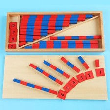 Montessori Numerical Rods Counting Sticks Sensorial Materials Math Toys for