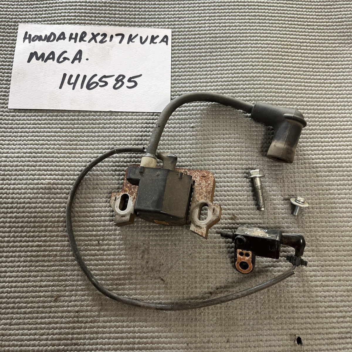 Honda HRX217 Lawn Mower Magneto Coil, Kill Switch, And Hardware | eBay