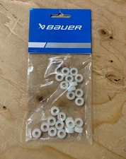 Bauer Hockey Visor Spacers 24-Pack | Helmet Clear Half Shield Spacer White Round