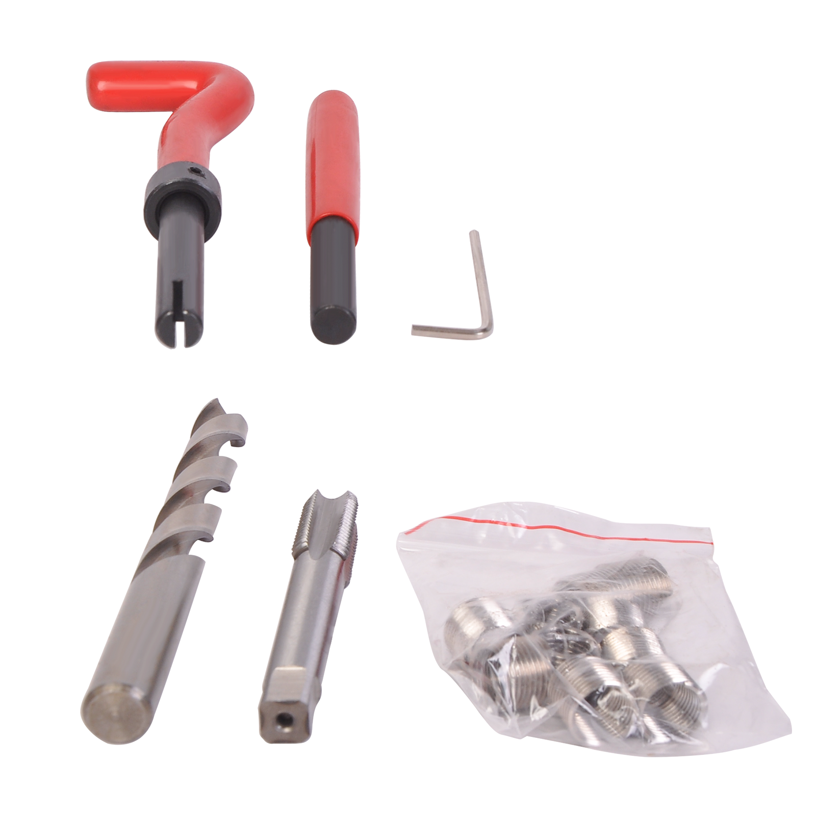 M10x1.5 Helicoil Kit NEW 15Pc Thread Repair Kit M12 X1.25 X 16.3MM Auto Car Tool Helical Coil J1058 E Metric Helicoil Kit - Foto 13