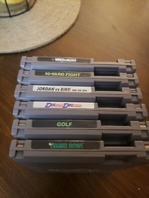 Lot Of 6 Nintendo NES Games  Cleaned and Tested, wrestlemania, Jordan vs bird