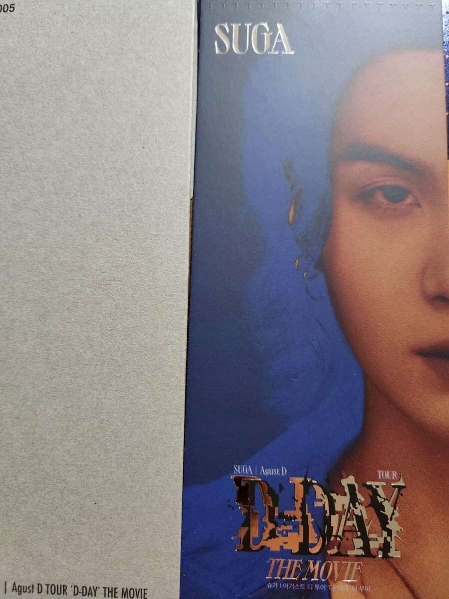 BTS SUGA design bonus ticket Agust D TOUR D-DAY The Movie