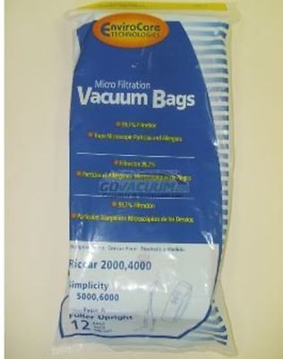 12 pk Carpet Pro Upright CPU Vacuum Bags 