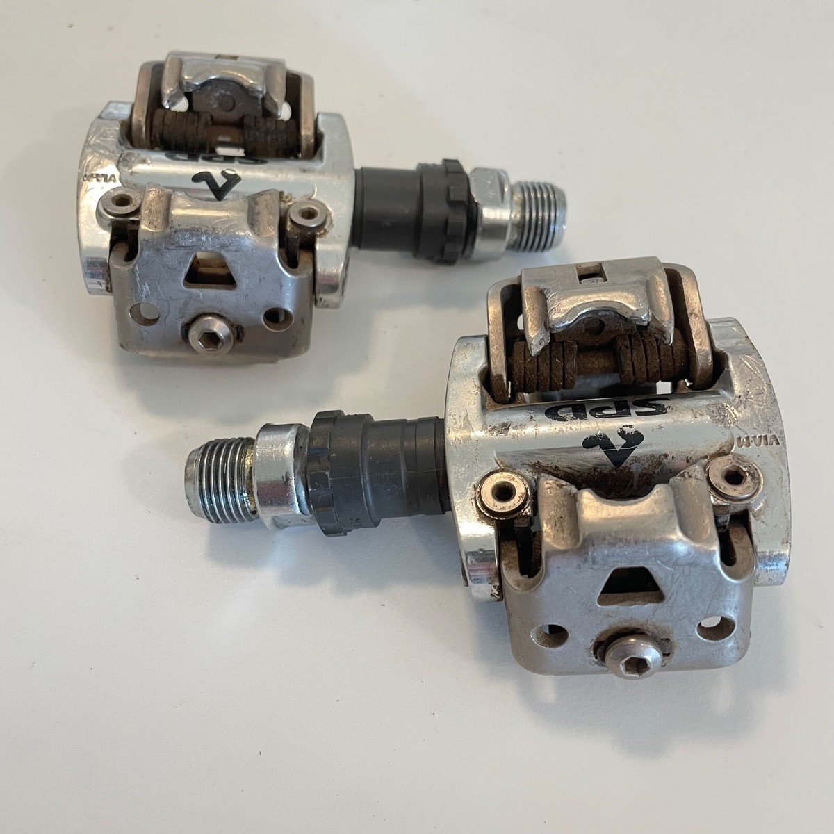 4 Pair Shimano Pd-m858 SPD Pedals W/ Cleats for sale online