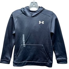 Under Armour Fleece Lined Graphic Hoodie Boys Youth Medium Black