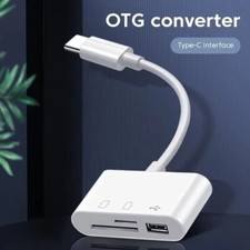 Type C Adapter TF  SD Memory Card Reader OTG Writer Compact Flash USB-C for IP