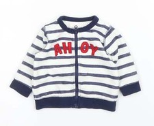 Matalan Babyblau Baumwollmischung Vollpullover Gr&ouml;&szlig;e 0-3 Monate