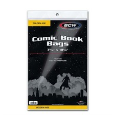 200 BCW Golden Age Comic Book 2-mil Clear Archival Poly Bags - 7 5/8 X 10 1/2