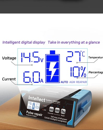 12V-24V Car Battery Charger High Power 210W Smart Pulse Repair Fast Charging - Picture 12 of 24