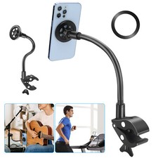 360  Rotation Magnetic Phone Mount Holder for Mic Stand Bike Handlebar Treadmill