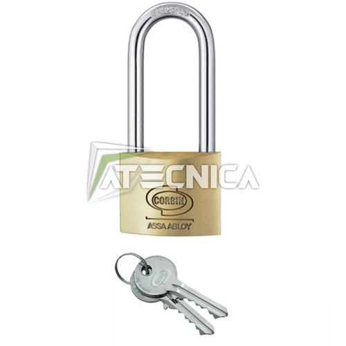 Lucchetto pesante senza grillo, 73 mm, rotondo, con 2 chiavi, in