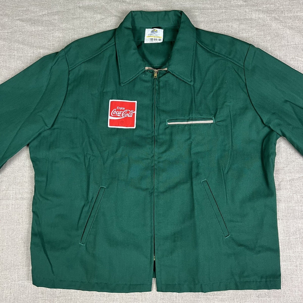 Vintage 70s Coca Cola Mechanics Work Jacket NOS Coke