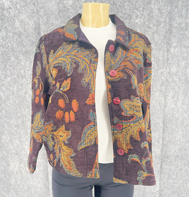 Coldwater Creek Designer Women Long Sleeve Floral Winter