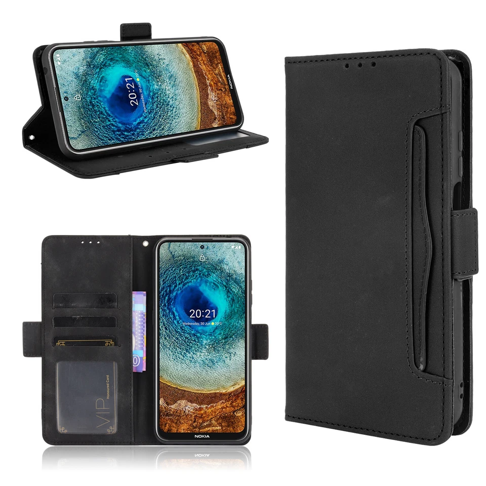For Nokia X100 X10 X20 G300 G11 G21 G10 C21 G50 Leather Wallet Flip Stand Case  - Image 4 of 4