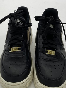 Nike Air Force 1 Low Metallic Swoosh Black/white/gold Womens Sz 8 | eBay