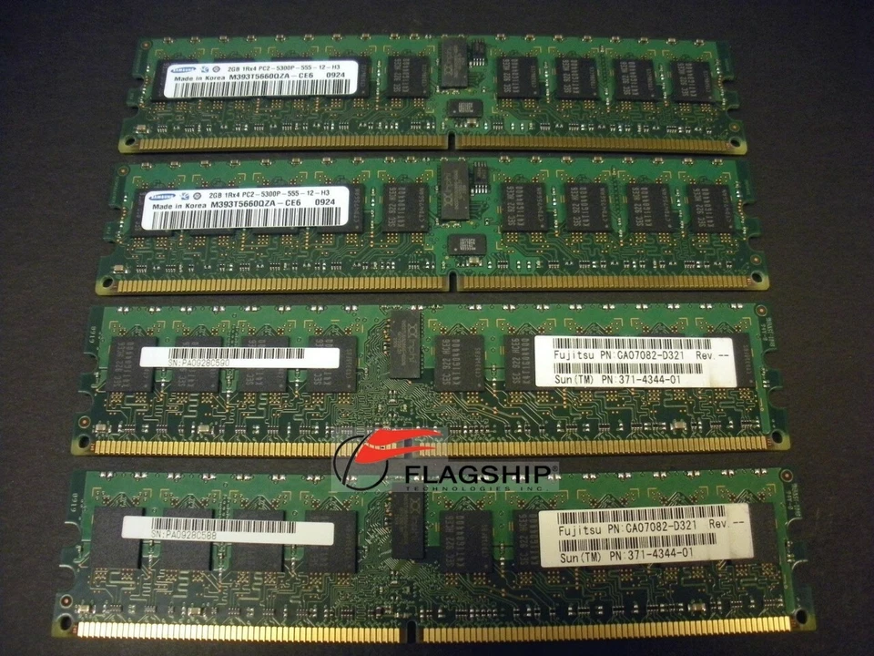 Sun SEWX2B1Z 8GB (4x 2GB) Memory Kit for M3000 (371-4344) - Image 2 of 2