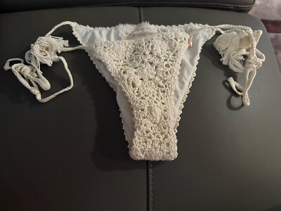 Wave by Winston White Dreamcatcher Crochet Swim Bottom Small