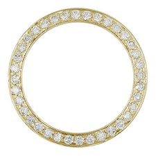 Custom Lab Grown Diamond Bezel 26mm Datejust Ladies Watch 14k Gold Finish